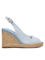 Tommy Hilfiger Espadryle Flag High Wedge Espad Slingback FW0FW09343 Błękitny. Niebieskie sandały damskie Tommy Hilfiger, bez wzorów, z materiału, bez obcasa, bez zapięcia. Za 369.99 zł.