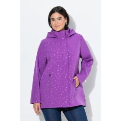 Damskie Kurtka softshell HYPRAR wodoodporna kaptur rozcięcie u dołu. Fioletowe kurtki sportowe damskie Ulla Popken, plus size, bez wzorów, z elastanu, bez kaptura, trekkingowe. Za 599.99 zł.