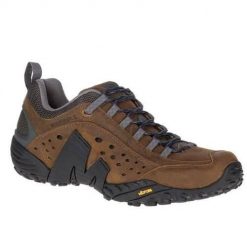 Buty trekkingowe męskie Merrell Intercept. Brązowe trekkingi męskie Merrell, trekkingowe. Za 559.00 zł.