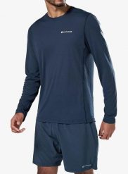 Bluza bez kaptura Montane Dart Nano Long Sleeve T-Shirt. Niebieskie bluzki z długim rękawem męskie Montane, l, bez wzorów, z materiału, bez kołnierzyka. Za 236.49 zł.