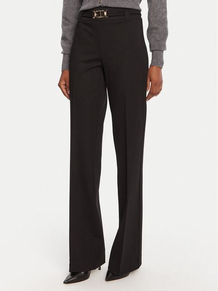 TWINSET Spodnie materiałowe 252TP2602 Czarny Flare Fit. Czarne spodnie materiałowe damskie Twinset, bez wzorów, z materiału. Za 459.99 zł.