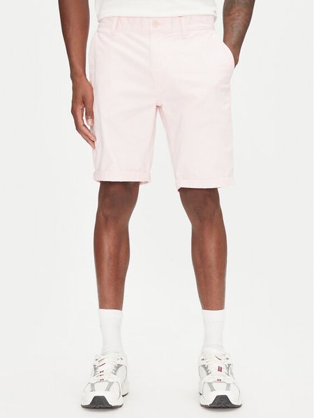 Tommy Jeans Szorty materiałowe Scanton DM0DM21950 Różowy Slim Fit. Czerwone szorty męskie Tommy Jeans, m, bez wzorów, z bawełny. Za 189.99 zł.