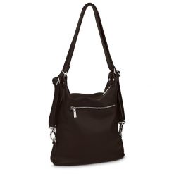 Skórzany plecak damski ALEXA MINI ciemny-braz. Plecaki damskie bez wzorów. Za 282.90 zł.