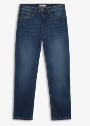 Lekkie jeansy regular fit, straight fit. Niebieskie jeansy męskie bonprix. Za 129.99 zł.