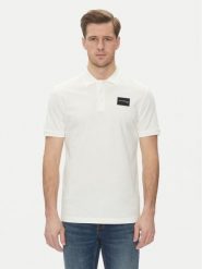 Richmond X Polo UMP25170PO Biały Regular Fit. Białe koszulki polo męskie Richmond X, m, bez wzorów, z bawełny, bez ramiączek. Za 229.99 zł.