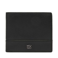 Portfel HUGO. Czarne portfele męskie Hugo, bez wzorów. Za 449.99 zł.