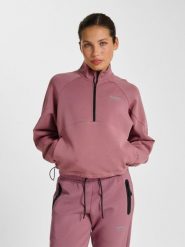 Bluza damska Hummel Tech Boxy. Fioletowe bluzy damskie Hummel, na jesień, xs, bez wzorów, z bawełny, bez kaptura. Za 282.45 zł.