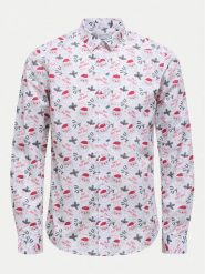 Only & Sons Koszula 22031026 Kolorowy Slim Fit. Koszule męskie Only & Sons, m, bez wzorów, z bawełny, bez kołnierzyka, bez ramiączek. Za 69.99 zł.