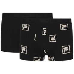 Fila Bokserki 2-pack Czarny 2XL. Czarne bokserki męskie Fila, m, bez wzorów. Za 174.99 zł.