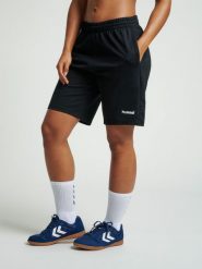 Spodenki bawełniane sportowe damskie Hummel Go Cotton Bermuda Shorts Woman. Czarne szorty sportowe damskie Hummel, xs, bez wzorów, z bawełny, klasyczne, z standardowym stanem, do piłki ręcznej. Za 175.00 zł.