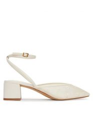 Aldo Czółenka Eliaa 14296203 Biały. Białe czółenka damskie Aldo, bez wzorów, z materiału, bez obcasa, bez zapięcia. Za 459.99 zł.