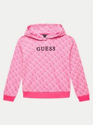 Guess Bluza J4YQ00 KA6R4 Różowy Regular Fit. Czerwone bluzy dla dziewczynek Guess, z aplikacjami, z bawełny, bez ramiączek, bez kaptura. Za 229.99 zł.
