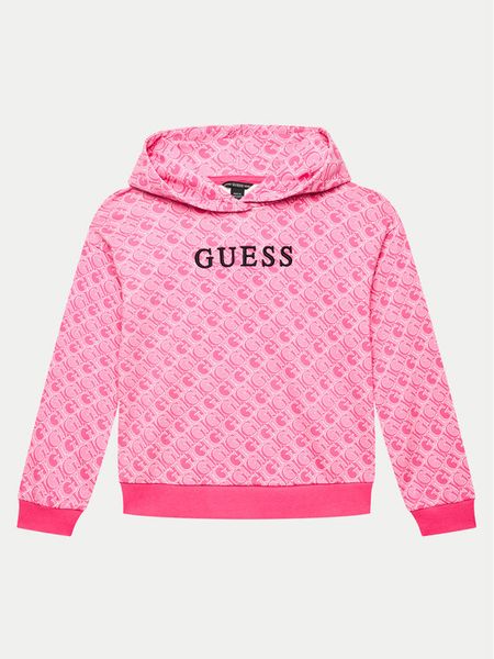 Guess Bluza J4YQ00 KA6R4 Różowy Regular Fit. Czerwone bluzy dla dziewczynek Guess, z aplikacjami, z bawełny, bez ramiączek, bez kaptura. Za 119.99 zł.