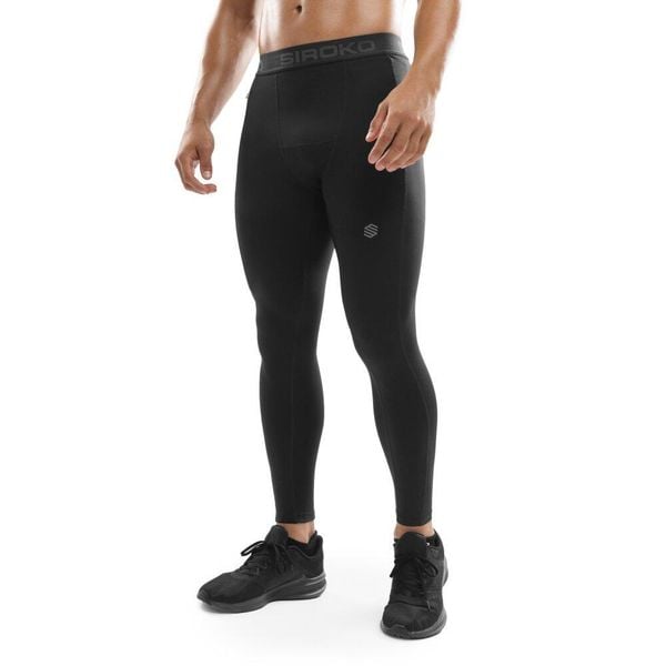 Męskie legginsy treningowe Fitness Siroko Pioneer. Czarne legginsy sportowe męskie SIROKO, m, bez wzorów, z materiału, na fitness i siłownię. W wyprzedaży za 127.00 zł.