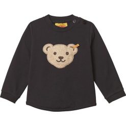 Bluza w kolorze czarnym. Czarne bluzy dla niemowląt Steiff, z aplikacjami, bez ramiączek, bez kaptura. W wyprzedaży za 45.95 zł.