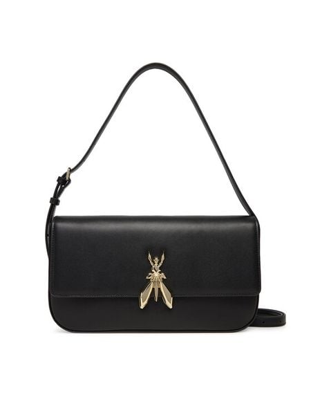 Patrizia Pepe Torebka 8B0268/L061-cvcK470 Czarny. Czarne listonoszki damskie Patrizia Pepe, bez wzorów, ze skóry, bez dodatków. Za 1,389.00 zł.