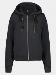 Sweter damski Luhta Halma. Czarne swetry damskie Luhta, m, bez wzorów, z materiału, sportowe, bez kołnierzyka, bez ramiączek, długie, z kapturem. Za 449.00 zł.