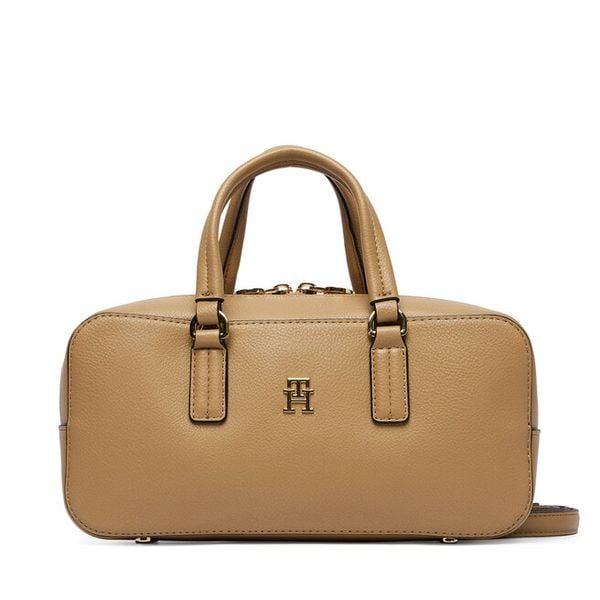 Torebka Tommy Hilfiger. Brązowe torebki do ręki damskie Tommy Hilfiger, bez wzorów, klasyczne, bez dodatków. Za 384.99 zł.