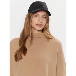 Czapka z daszkiem BOSS. Czarne czapki i kapelusze damskie Boss, bez wzorów. Za 129.99 zł.