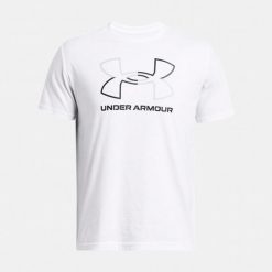 Koszulka męska Under Armour GL Foundation Uodate SS. Białe koszulki sportowe męskie Under Armour, m, bez wzorów, bez kołnierzyka, bez ramiączek. Za 148.59 zł.