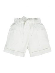 Guess Szorty materiałowe J3GD03 WE8R0 Biały Relaxed Fit. Białe spodenki dla dziewczynek Guess, z aplikacjami, z lyocellu. Za 179.99 zł.