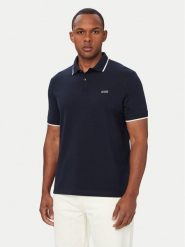 Guess Polo M6YP47 K4898 Granatowy Regular Fit. Niebieskie koszulki polo męskie Guess, l, z aplikacjami, z bawełny, bez ramiączek. Za 344.99 zł.