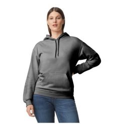 Bluza Z Kapturem Dla Dorosłych Unisex Softstyle Fleece Midweight. Brązowe bluzy męskie Gildan, m, bez wzorów, z kapturem. Za 146.99 zł.