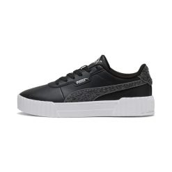 Buty sportowe damskie Puma Carina 3.0 Feline. Czarne obuwie sportowe damskie Puma, bez wzorów, ze skóry, tenisowe. Za 288.00 zł.