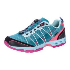 Damskie buty do biegania w terenie wodoodporne CMP Altak. Czerwone obuwie sportowe damskie CMP, bez wzorów, z meshu, do biegania. Za 387.90 zł.