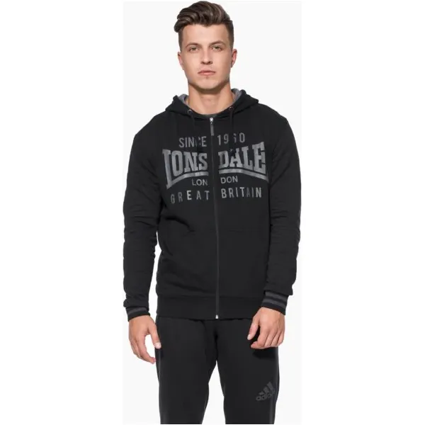 Lonsdale Bluza Black , czarny, rozmiar M. Czarne bluzy męskie Lonsdale, m, z aplikacjami, z bawełny, z kapturem. W wyprzedaży za 89.99 zł.