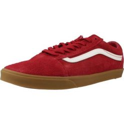 Buty VANS OLD SKOOL LOWPRO Czerwony. Czerwone trampki i tenisówki damskie Vans, bez wzorów, ze skóry, bez zapięcia. Za 291.99 zł.