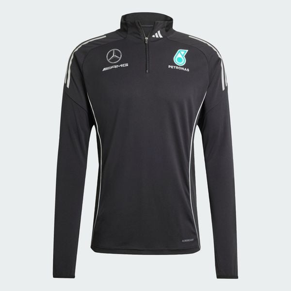 BLUZA MERCEDES - AMG PETRONAS FORMULA ONE TEAM MECHANICS. Czarne bluzy męskie Adidas, xl, bez wzorów, z materiału, bez kaptura. Za 479.00 zł.