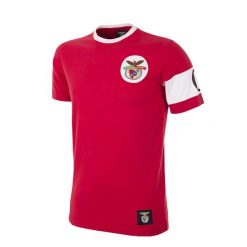 Koszulka retro dla dorosłych - Capitão do SL Benfica - Czerwony. Czerwone koszulki sportowe męskie COPA FOOTBALL, m, bez wzorów, bez kołnierzyka, bez ramiączek, do piłki nożnej. Za 211.38 zł.