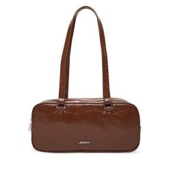 Torebka JENNY. Brązowe torebki do ręki damskie Jenny, bez wzorów, klasyczne, bez dodatków. Za 109.99 zł.
