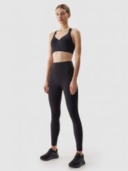 4F Legginsy treningowe szybkoschnące damskie - czarne M. Czarne legginsy damskie 4f, l, bez wzorów, z dzianiny, z podwyższonym stanem, długie, do biegania. Za 149.99 zł.