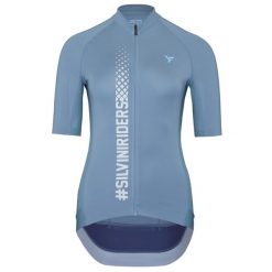 Koszulka rowerowa (z krótkim rękawem) damska SILVINI Women Jersey MAZZANA. Niebieskie koszulki sportowe damskie Silvini, s, bez wzorów, z jersey, bez kołnierzyka, bez ramiączek. Za 369.99 zł.