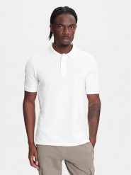 Guess Polo Z5YP02 K9WF1 Biały Regular Fit. Białe koszulki polo męskie Guess, m, z aplikacjami, z bawełny, bez ramiączek. Za 199.99 zł.