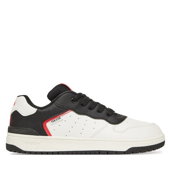 Sneakersy Geox. Białe trampki i tenisówki chłopięce Geox, bez wzorów, bez zapięcia. Za 149.99 zł.