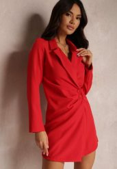 Czerwona Sukienka Semiche. Czerwone sukienki damskie Renee, na co dzień, l, bez wzorów, eleganckie, bez kołnierzyka, bez ramiączek, maxi, kopertowe. Za 109.99 zł.