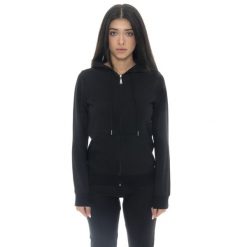 Bluza z bawełna z kaptur na co dzień na siłownię. Czarne bluzy damskie LEONE 1947 APPAREL, bez wzorów, z bawełny, bez kaptura. W wyprzedaży za 146.66 zł.