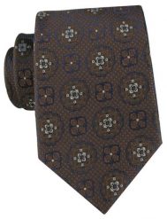 Ciemnobrązowy Krawat w Duże Grochy - Chattier. Krawaty i muchy Chattier, bez wzorów, z tkaniny, eleganckie. Za 55.00 zł.