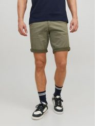 Jack & Jones Szorty materiałowe Bowie 12230336 Zielony Regular Fit. Zielone szorty męskie Jack & Jones, m, bez wzorów, z bawełny. Za 99.99 zł.
