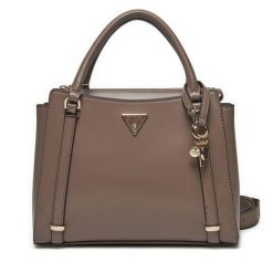 Torebka Guess. Brązowe torebki do ręki damskie Guess, z aplikacjami, klasyczne, bez dodatków. Za 349.99 zł.