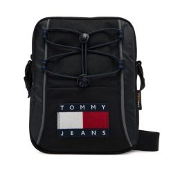 Saszetka Tommy Jeans. Czarne saszetki męskie Tommy Jeans, z jeansu, młodzieżowe, małe. Za 289.99 zł.