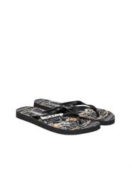 Philipp Plein Japonki | IMPS901 | Mężczyzna | Czarny. Czarne klapki męskie Philipp Plein, z materiału. W wyprzedaży za 219.00 zł.