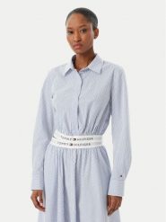 Tommy Hilfiger Koszula WW0WW48903 Niebieski Regular Fit. Niebieskie bluzki damskie Tommy Hilfiger, xs, bez wzorów, z bawełny, bez kołnierzyka, bez ramiączek. Za 529.99 zł.