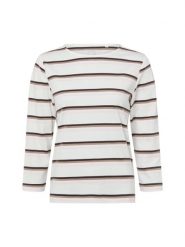 Marie Lund Koszula damska Kobiety Bawełna biały|brązowy|różowy w paski, XS. Białe koszule damskie Marie Lund, xs, bez wzorów, z bawełny, eleganckie, bez kołnierzyka, bez ramiączek. Za 149.95 zł.