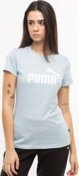 Puma Koszulka damska Puma ESS Logo Tee błękitna 586775 25 S. Niebieskie t-shirty damskie Puma, s, bez wzorów, bez kołnierzyka. Za 82.99 zł.