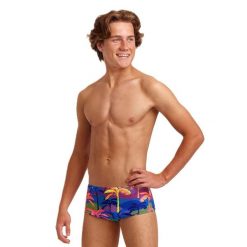 Kąpielówki chłopięce spodenki bokserki Funky Trunks Palm a Lot. Niebieskie kąpielówki dla chłopców FUNKY TRUNKS, bez wzorów. Za 119.99 zł.
