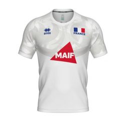 Koszulka treningowa Francji 2025/26. Białe koszulki sportowe męskie ERREA, l, bez wzorów, z materiału, bez kołnierzyka, bez ramiączek, na fitness i siłownię. Za 258.00 zł.